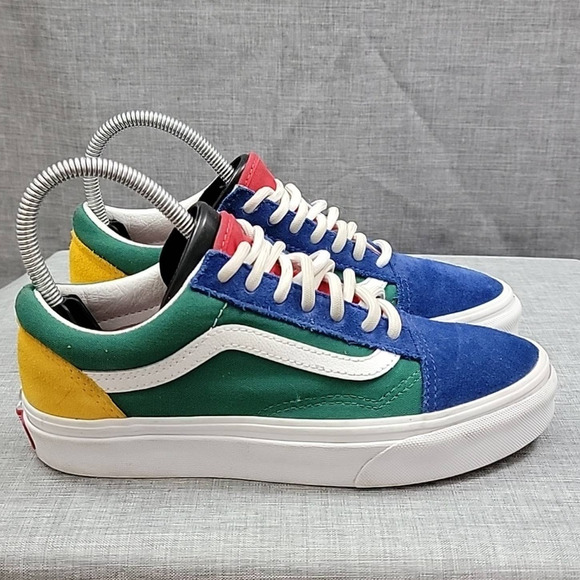 Vans old skool Yacht Club colorblocked Blue Red Yellow Green White women 5.5 - Picture 5 of 13